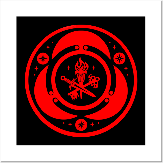 hecate symbol. greek godess sigil. strovolos hekate Wall Art by OccultOmaStore